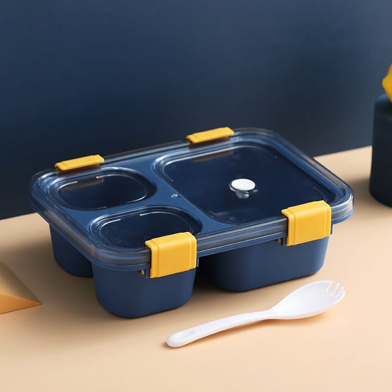 Lunch Box / Kotak Makan Bento 3 Sekat 850ml (Free Sendok) Lunch Box / Kotak Makan Bento 3 Sekat 850ml (Free Sendok)