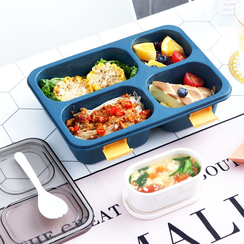 Lunch Box / Kotak Makan Bento 3 Sekat 850ml (Free Sendok) Lunch Box / Kotak Makan Bento 3 Sekat 850ml (Free Sendok)