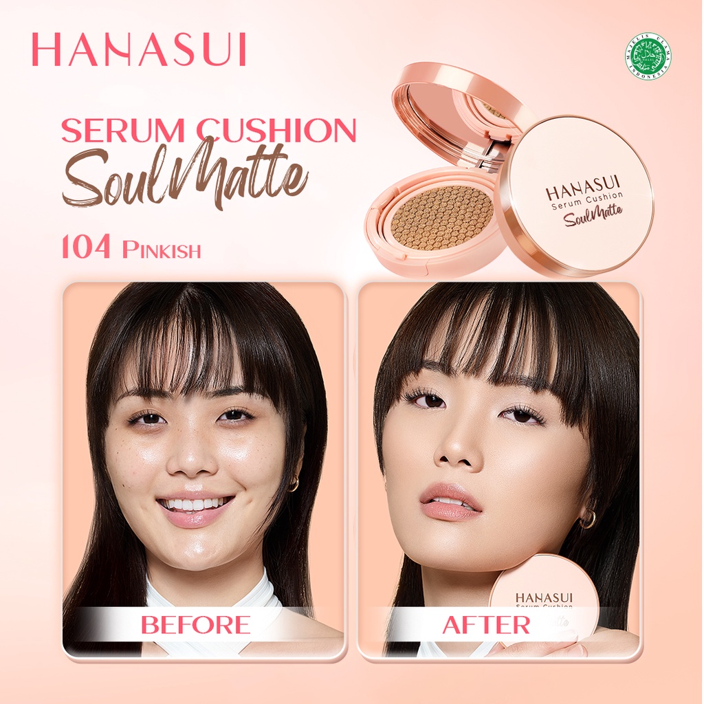 Hanasui Serum Cushion SoulMatte 15gr - 104 Pinkish