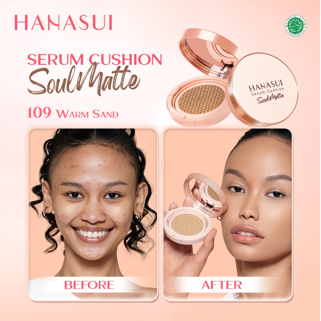 Hanasui Serum Cushion SoulMatte 15gr - 109 Warm Sand
