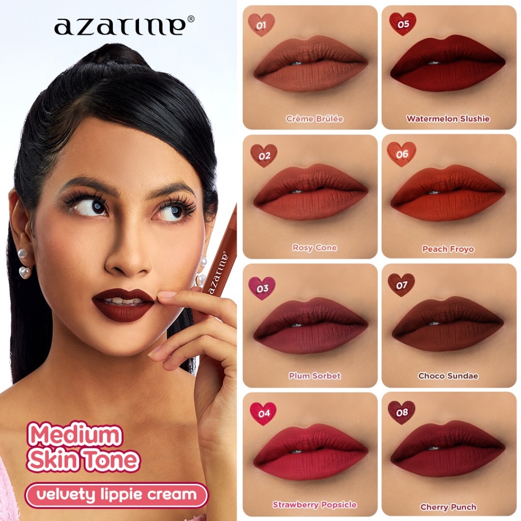 Azarine Velvety Lippie Cream - Choco Sundae Azarine Velvety Lippie Cream - Choco Sundae