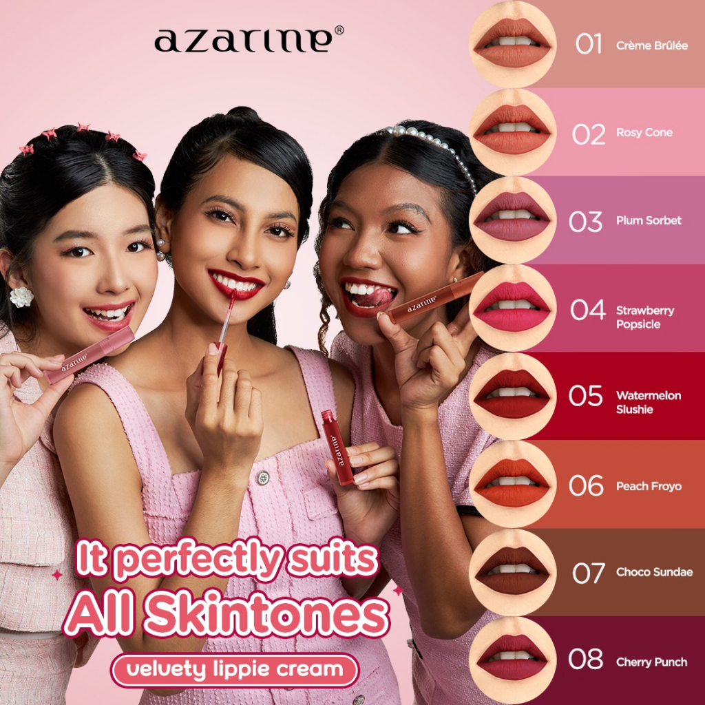 Azarine Velvety Lippie Cream - Choco Sundae Azarine Velvety Lippie Cream - Choco Sundae