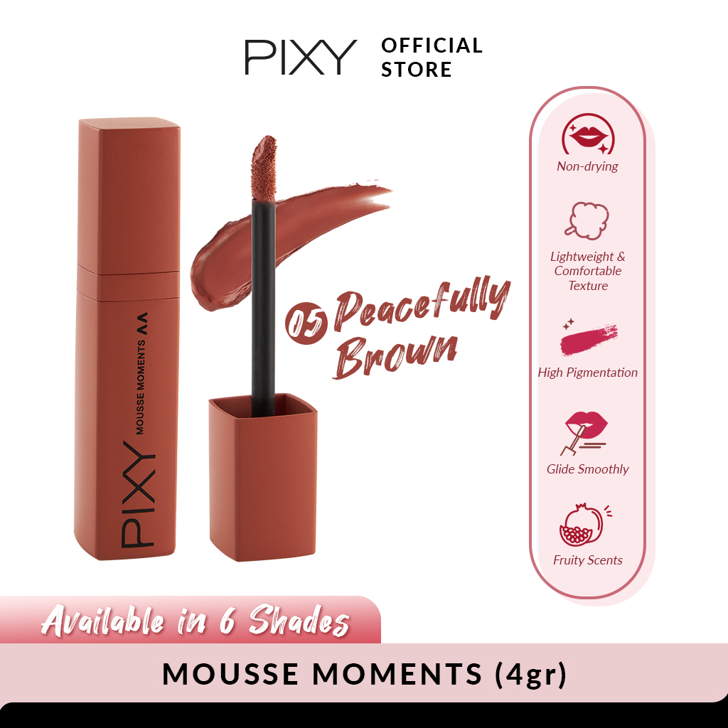 Pixy Mousse Moments Matte Lips - 05 Peacefully Brown