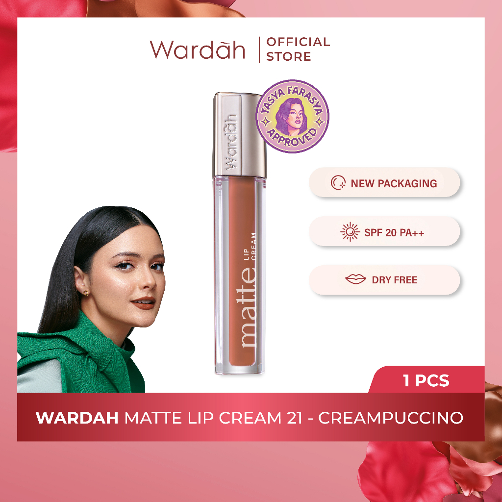 Wardah Exclusive Matte Lip Cream 21 Creampuccino