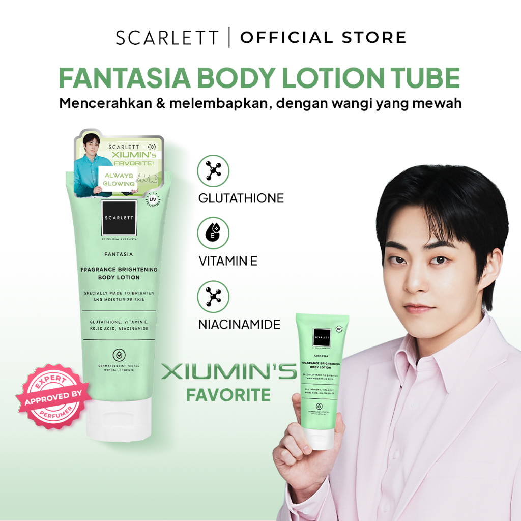 SCARLETT Fragrance Brightening Body Lotion Fantasia 180ml (Tube)