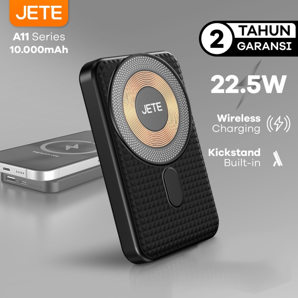 JETE Powerbank A11 Series 10000mAh - Wireless Charging (22.5W)