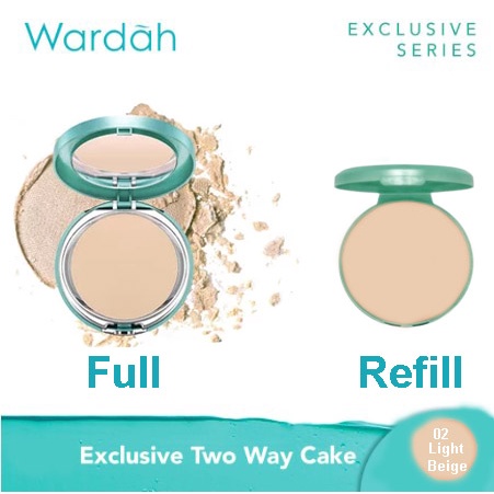 Wardah Exclusive Two Way Cake SPF 15 (REFILL) - 02 Light Beige 12g