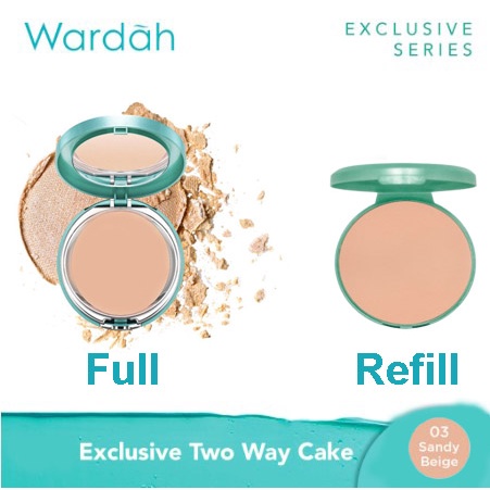 Wardah Exclusive Two Way Cake SPF 15 (REFILL) - 03 Sandy Beige 12g