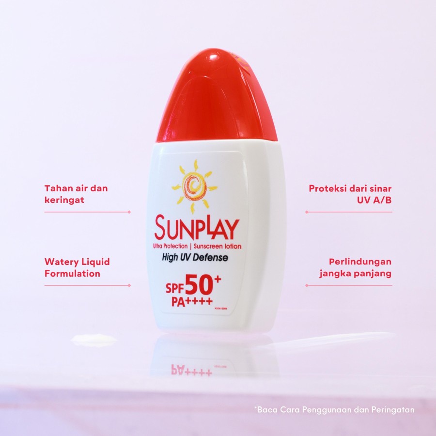 Sunplay Sunscreen Lotion High UV Defense SPF50+ PA++++ 30gr - Ultra Protection (Merah) Sunplay Sunscreen Lotion High UV Defense SPF50+ PA++++ 30gr - Ultra Protection (Merah)