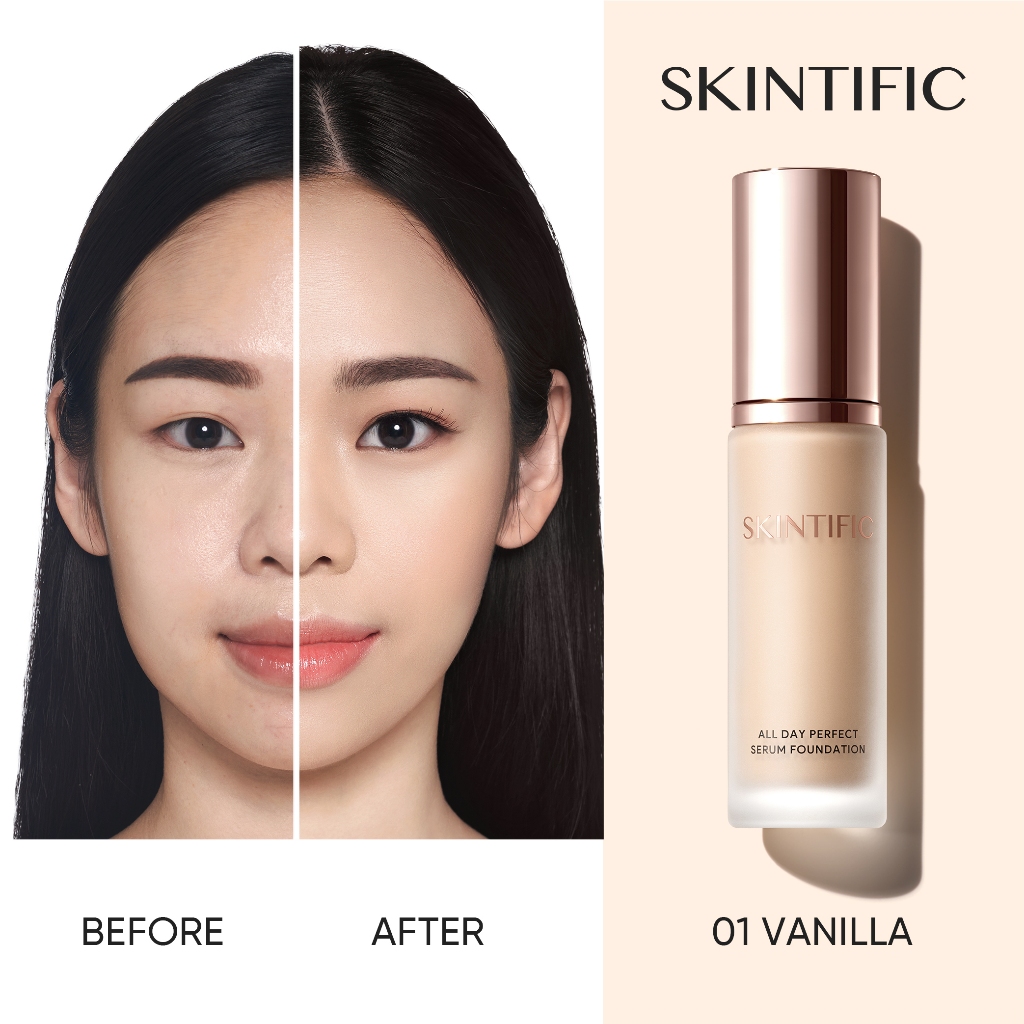 Skintific All Day Perfect Serum Foundation 25ml - 01 Vanilla