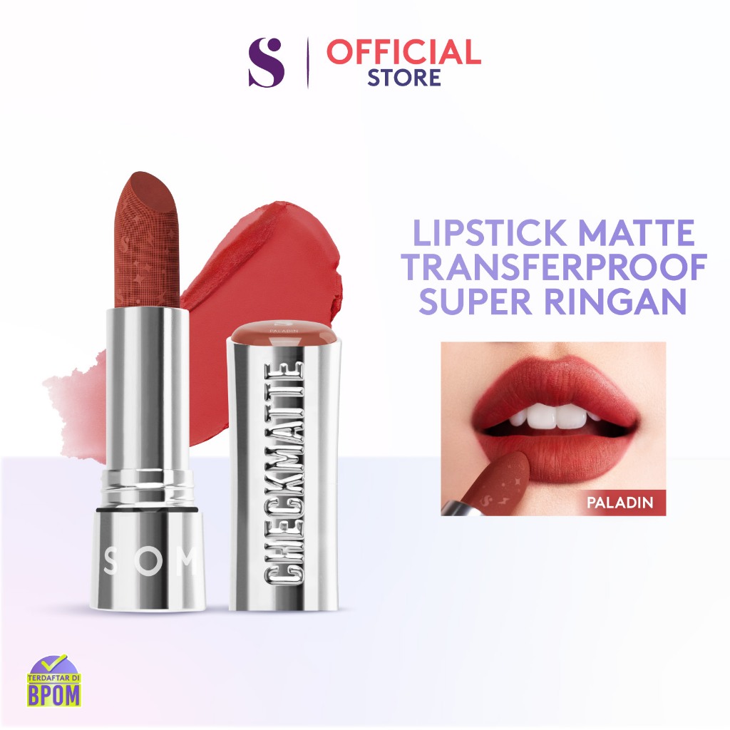 Somethinc Checkmatte Transferproof Lipstick 3.8gr - 16 Paladin