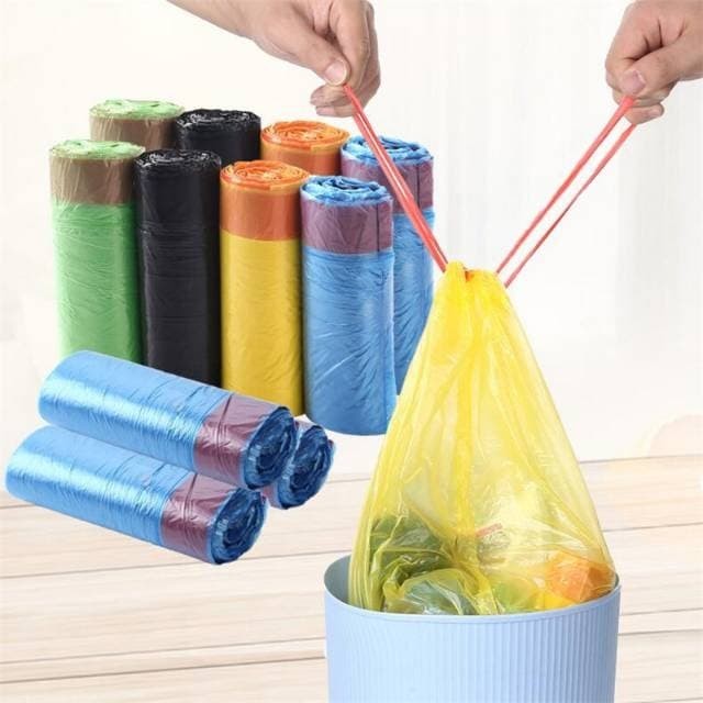 Kantong Plastik Sampah +Tali (1Roll 15plastik) Kantong Plastik Sampah +Tali (1Roll 15plastik)
