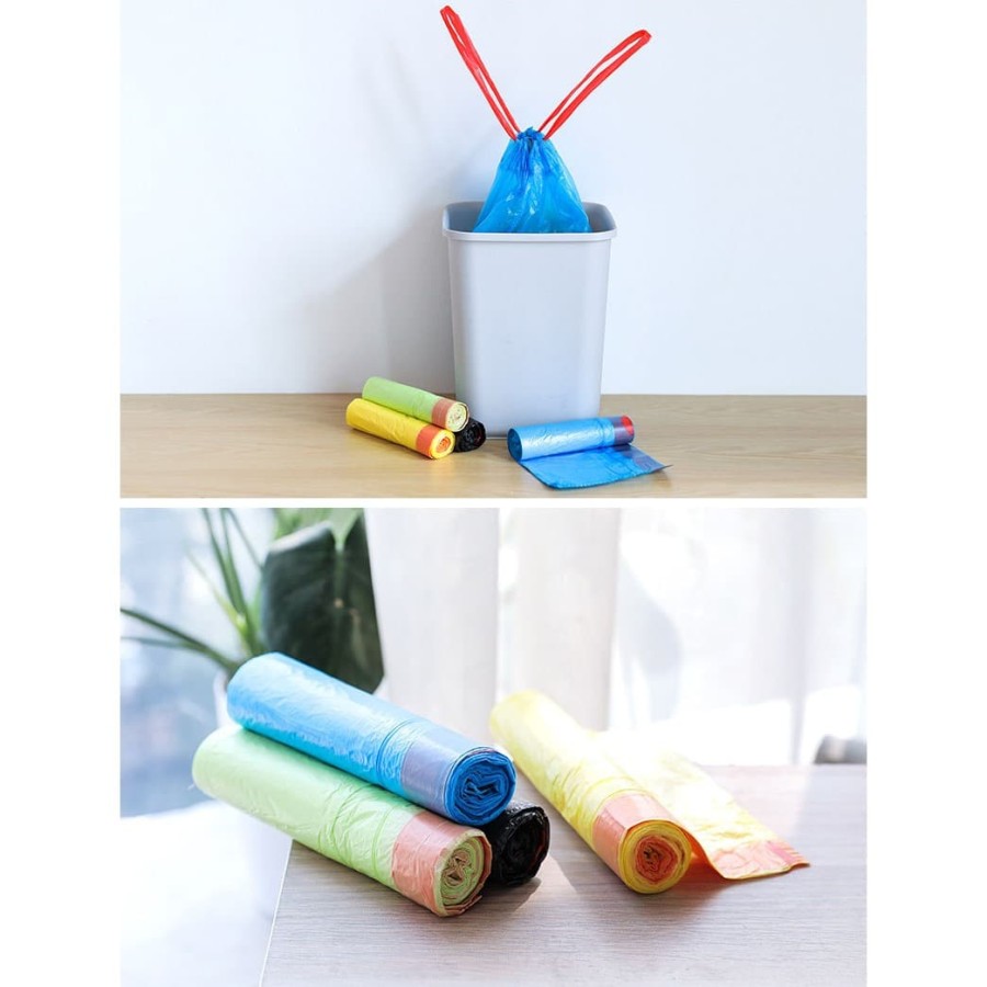 Kantong Plastik Sampah +Tali (1Roll 15plastik) Kantong Plastik Sampah +Tali (1Roll 15plastik)