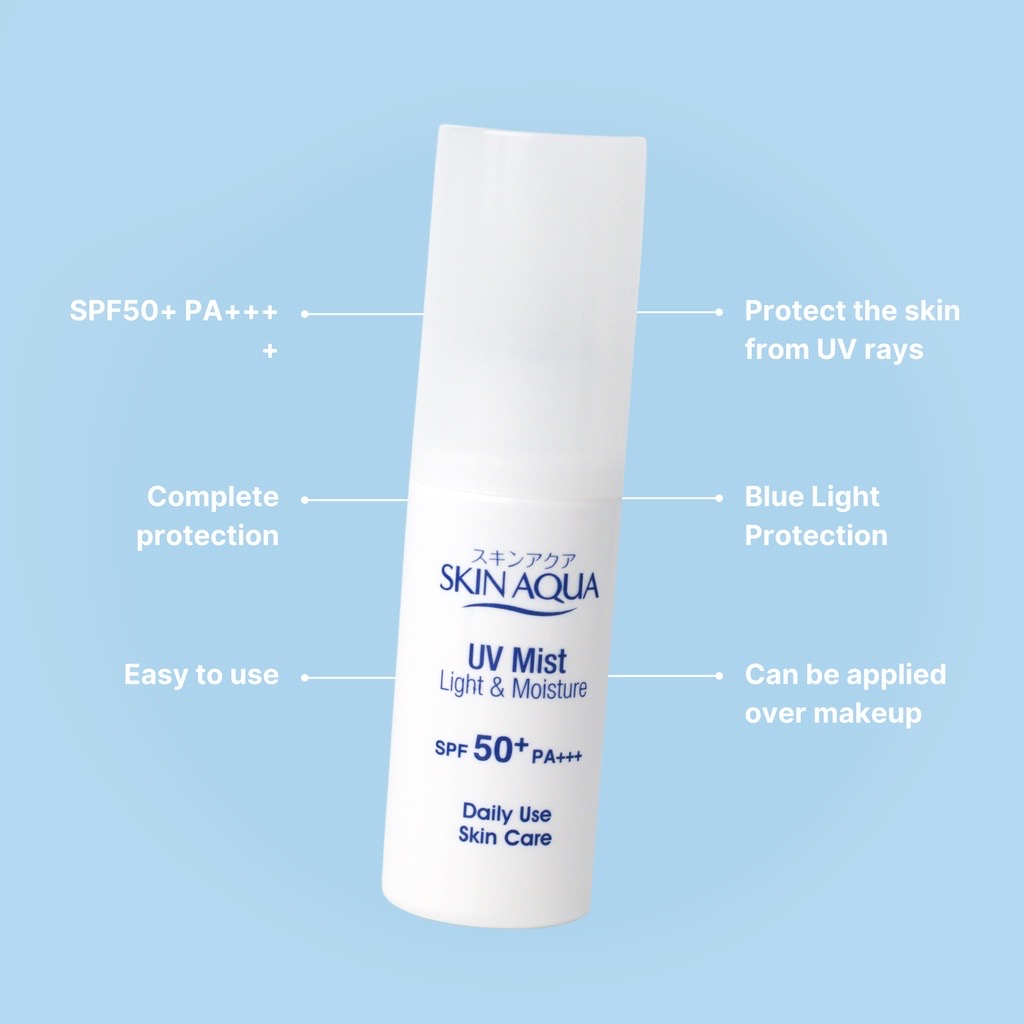 Skin Aqua UV Mist Light & Moisture SPF50+ PA+++ 40gr Skin Aqua UV Mist Light & Moisture SPF50+ PA+++ 40gr