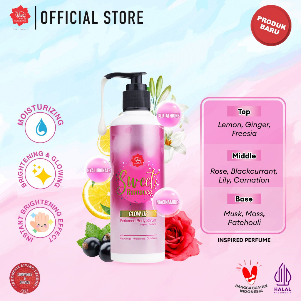 Viva Instant Brightening Perfumed Body Serum 230ml - Sweet Romance