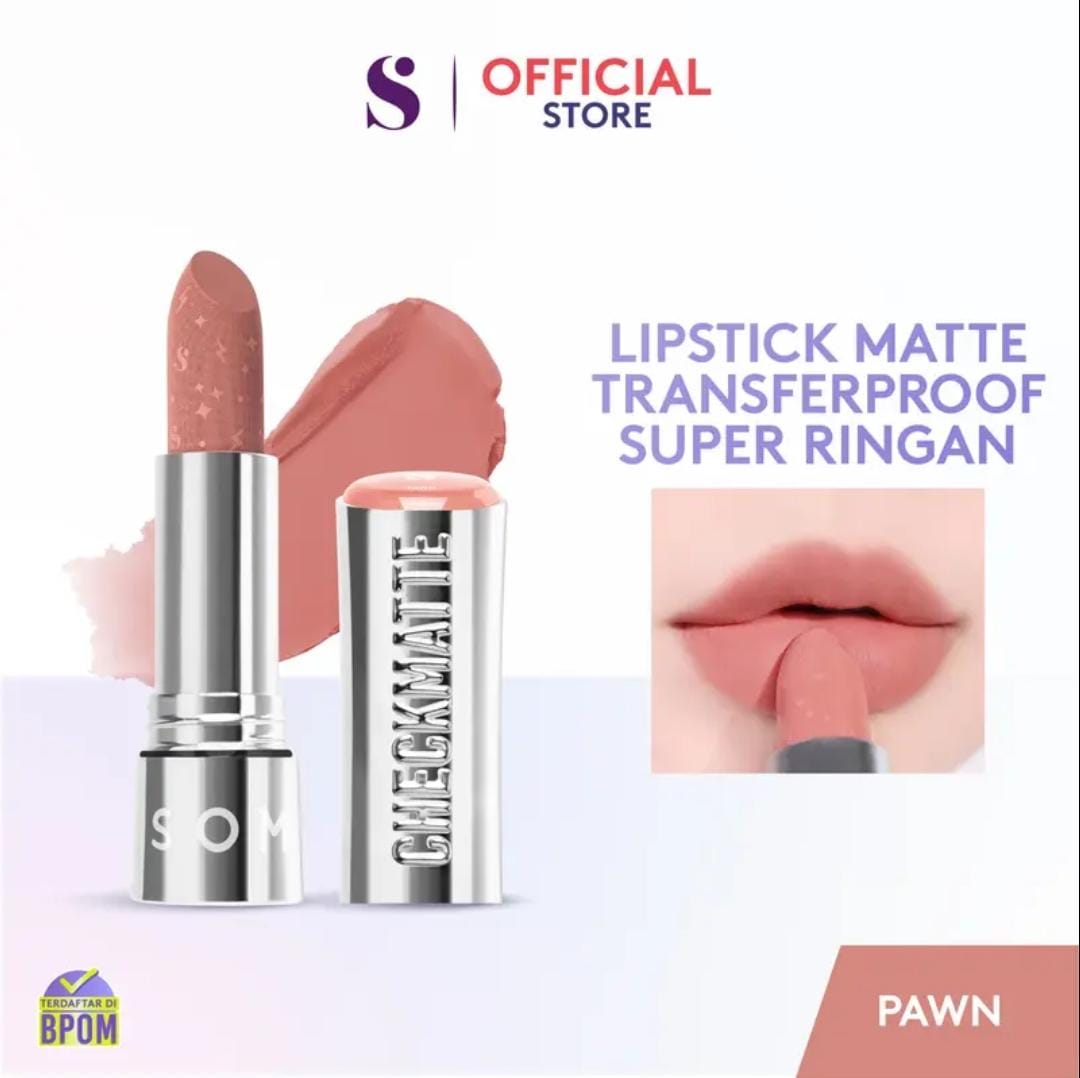 Somethinc Checkmatte Transferproof Lipstick 3.8gr - 02 Pawn