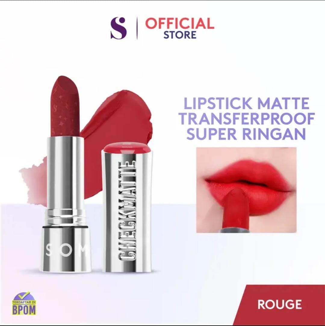 Somethinc Checkmatte Transferproof Lipstick 3.8gr - 20 Rouge Somethinc Checkmatte Transferproof Lipstick 3.8gr - 20 Rouge
