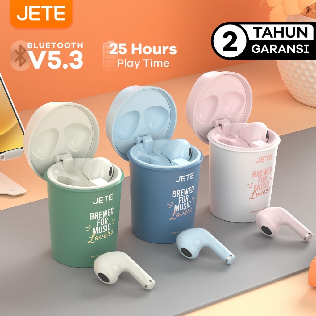 JETE Handsfree Bluetooth TWS FS2 Pink - Brewed For Music Lovers 300mAh