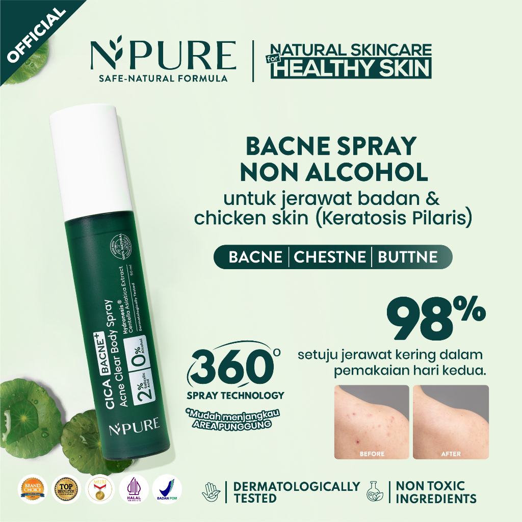 Npure Cica Bacne+ Acne Clear Body Spray 50ml