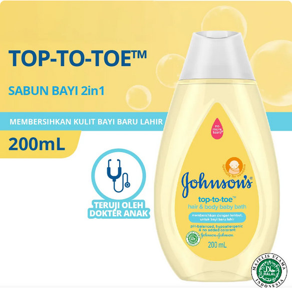 Johnsons Baby Hair & Body Baby Bath - Top To Toe 200ml