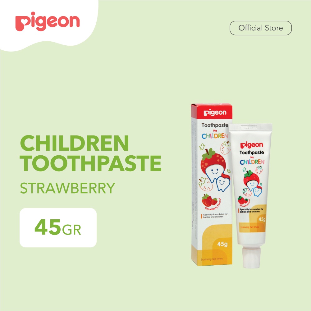 Pigeon Baby Toothpaste 45gr - Strawberry (Pasta Gigi Anak-Anak)