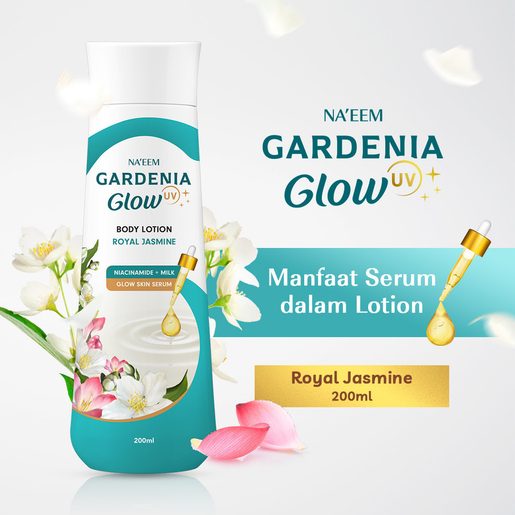 Gardenia Glow by Na'eem UV Body Lotion 200ml - Royal Jasmine Gardenia Glow by Na'eem UV Body Lotion 200ml - Royal Jasmine