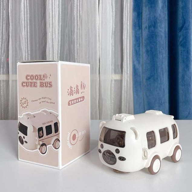 Botol Minum Anak Bentuk Mobil Bus (Cool Cute Bus) Free Tali Strap + Stiker Botol Minum Anak Bentuk Mobil Bus (Cool Cute Bus) Free Tali Strap + Stiker