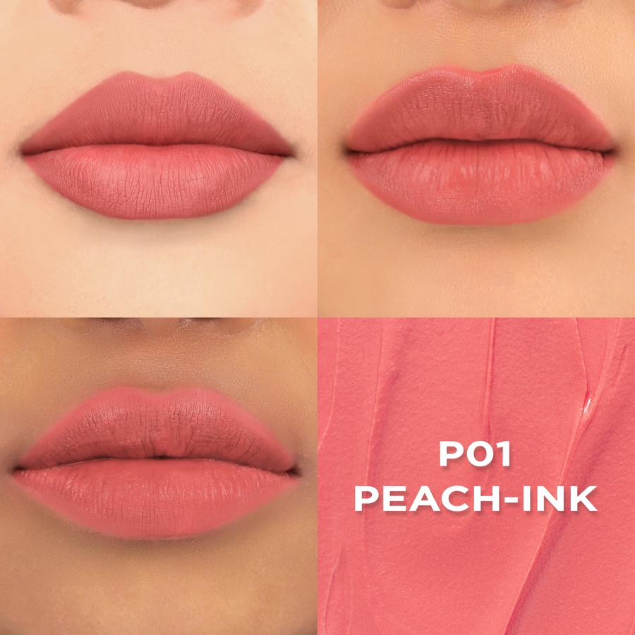 DAZZLE ME Ink-Matte Lip Cream - P01 Peach-Ink