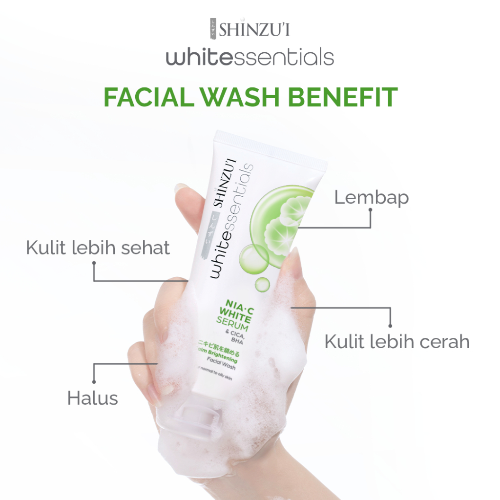 Shinzui Whitessentials Acne Calm Brightening Facial Wash Cica & BHA 100ml (80+20) Shinzui Whitessentials Acne Calm Brightening Facial Wash Cica & BHA 100ml (80+20)