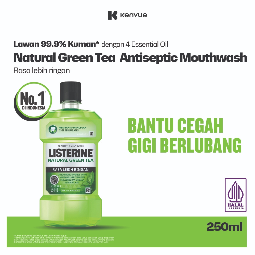 Listerine Antiseptic Mouthwash - Green Tea 250ml