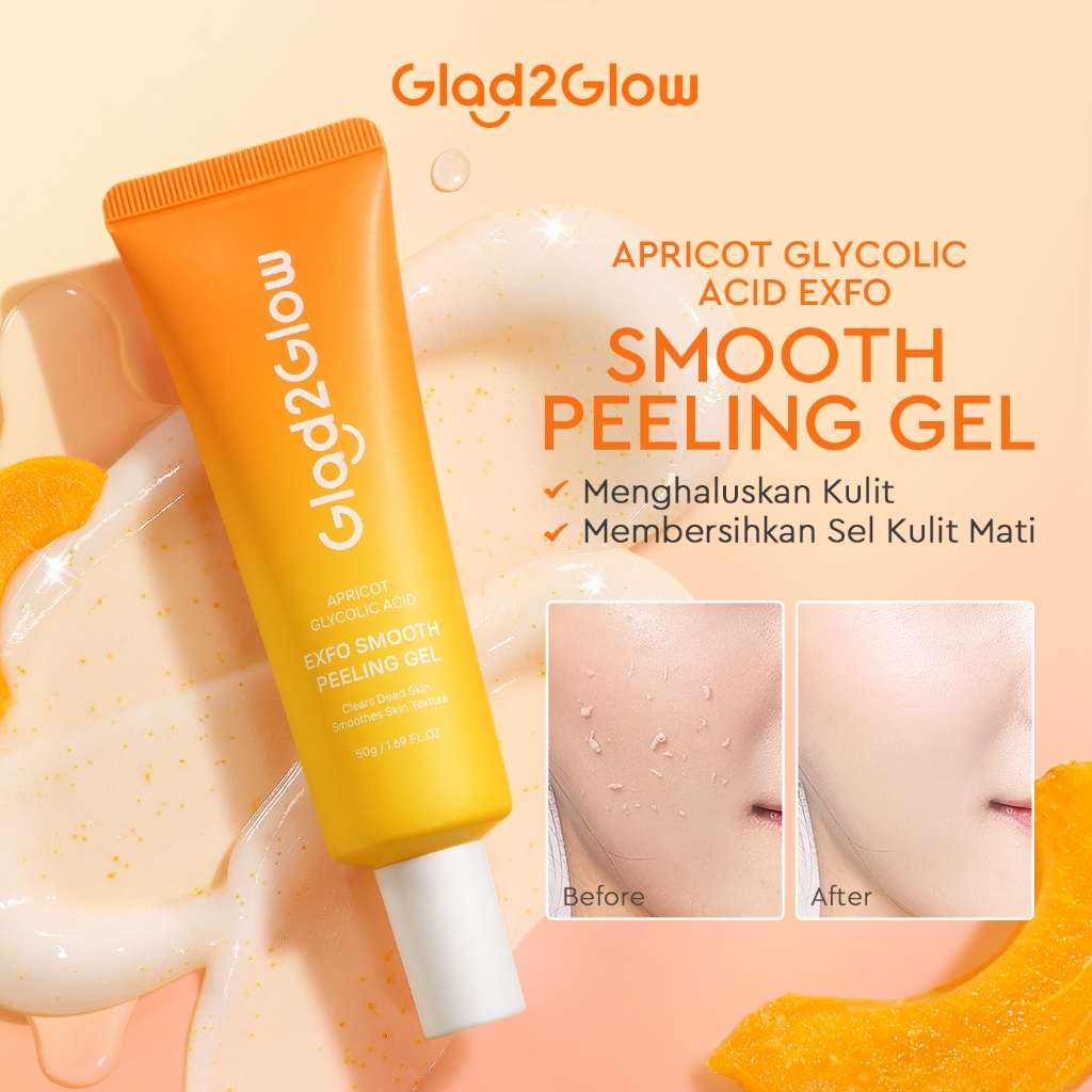 Glad 2 Glow Apricot Glycolic Acid Exfo Smooth Peeling Gel 50gr