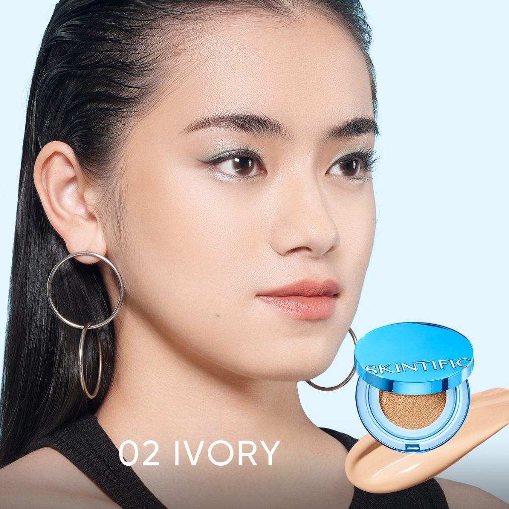 Skintific Perfect Stay Velvet Matte Cushion - 02 Ivory