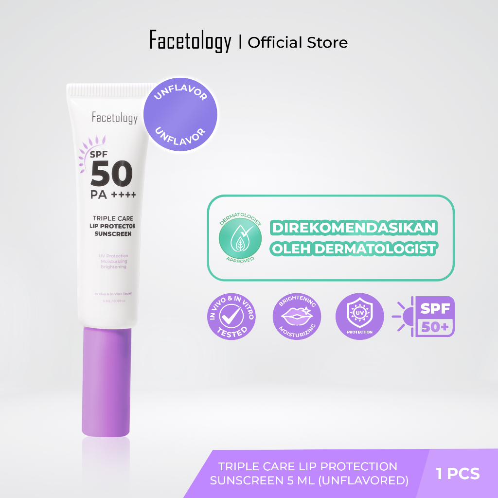 Facetology Triple Care Lip Protector Sunscreen 5ml - Unflavor