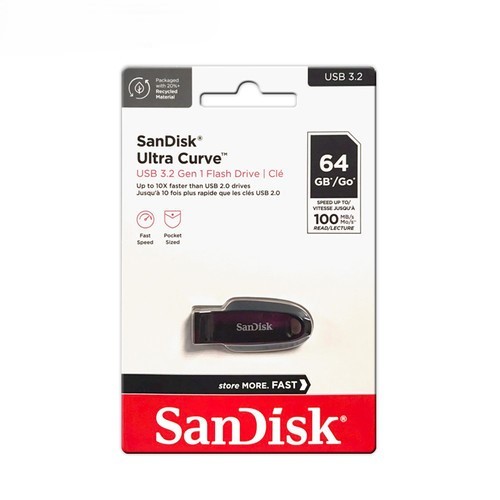 Sandisk Flashdisk Ultra Curve - 64GB USB 3.2 CZ550