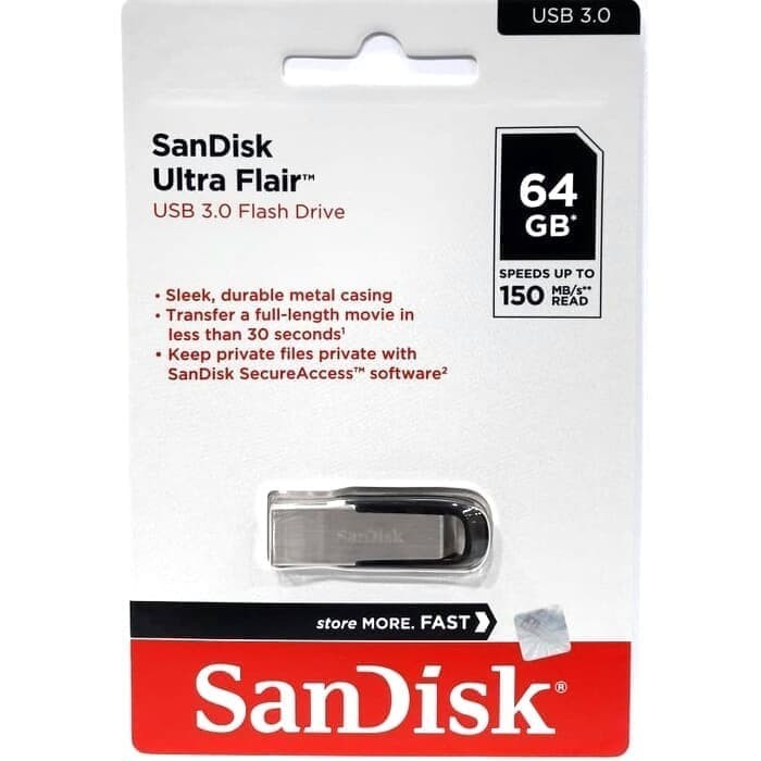 Sandisk Flashdisk Ultra Flair - 64GB USB 3.0 CZ73 Sandisk Flashdisk Ultra Flair - 64GB USB 3.0 CZ73