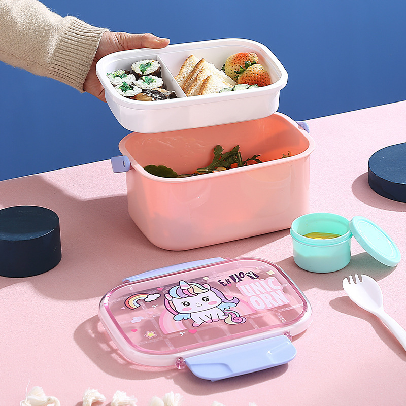 Lunch Box Susun Anak Karakter 2 Sekat 1600ml (Free Sendok + Tempat Kuah) (2572) Lunch Box Susun Anak Karakter 2 Sekat 1600ml (Free Sendok + Tempat Kuah) (2572)
