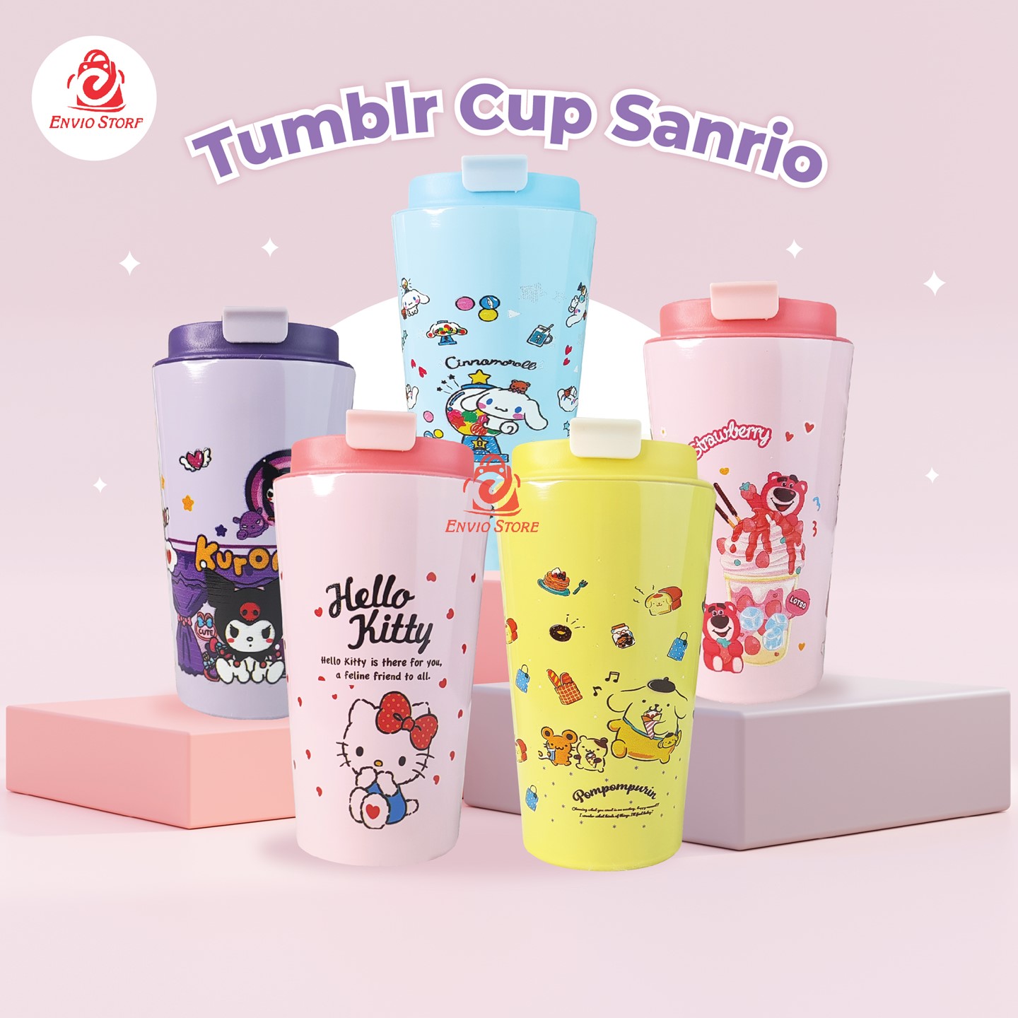 Tumblr Termos Karakter Sanrio 500ml (SD-1239) - Termos Botol Air Minum Tumblr Termos Karakter Sanrio 500ml (SD-1239) - Termos Botol Air Minum