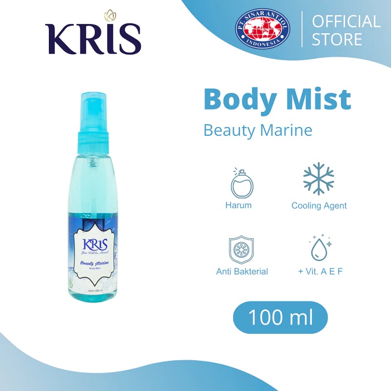 Kris Body Mist 100ml - Beauty Marine (Biru)