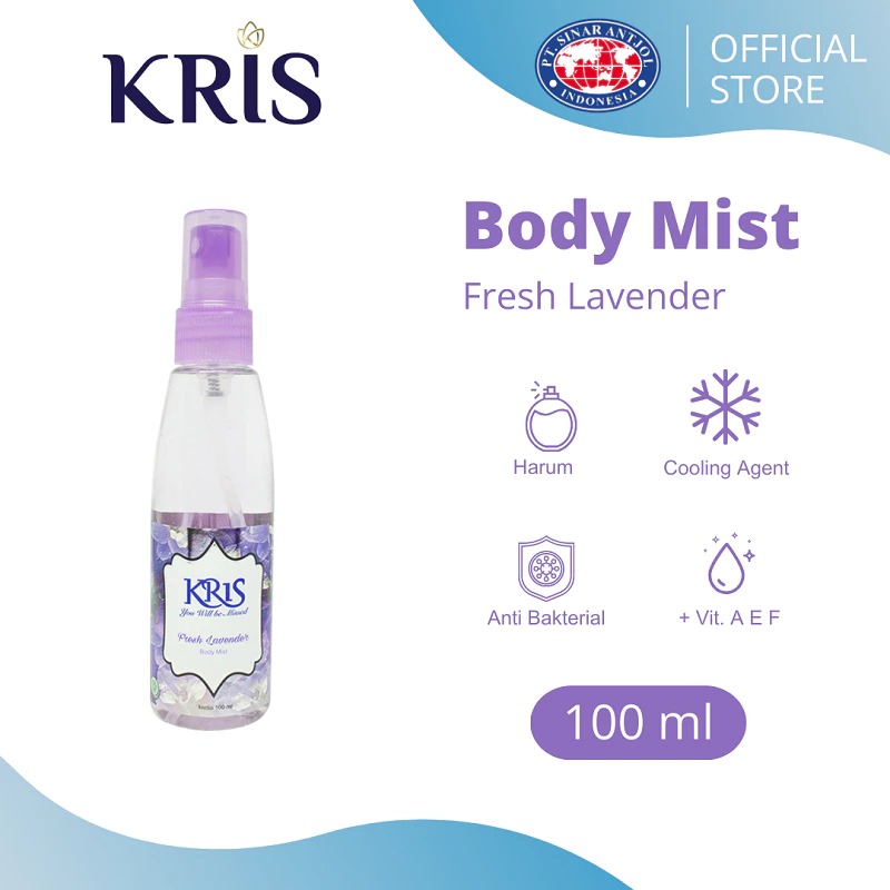 Kris Body Mist 100ml - Fresh Lavender (Ungu)