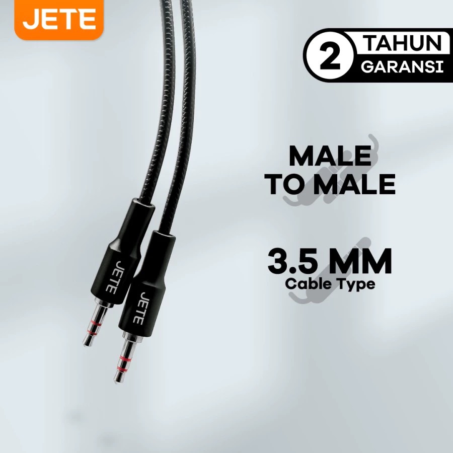 JETE Kabel Aux Male to Male Stereo Audio Cable - 200cm (2M)