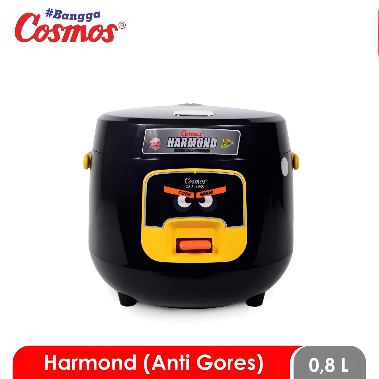 Cosmos Rice Cooker Harmond CRJ-6601 Black - 0.8L 300W/220V Penanak Nasi