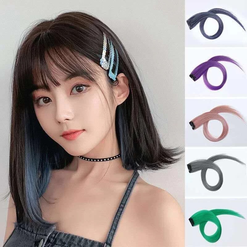 Wig Rambut Sambung Warna 55cm - Hairclip Rambut Palsu Extension Wig Rambut Sambung Warna 55cm - Hairclip Rambut Palsu Extension