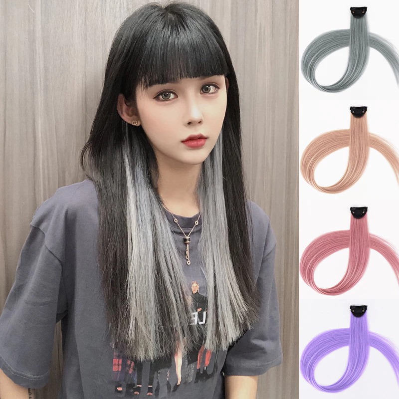 Wig Rambut Sambung Warna 55cm - Hairclip Rambut Palsu Extension Wig Rambut Sambung Warna 55cm - Hairclip Rambut Palsu Extension