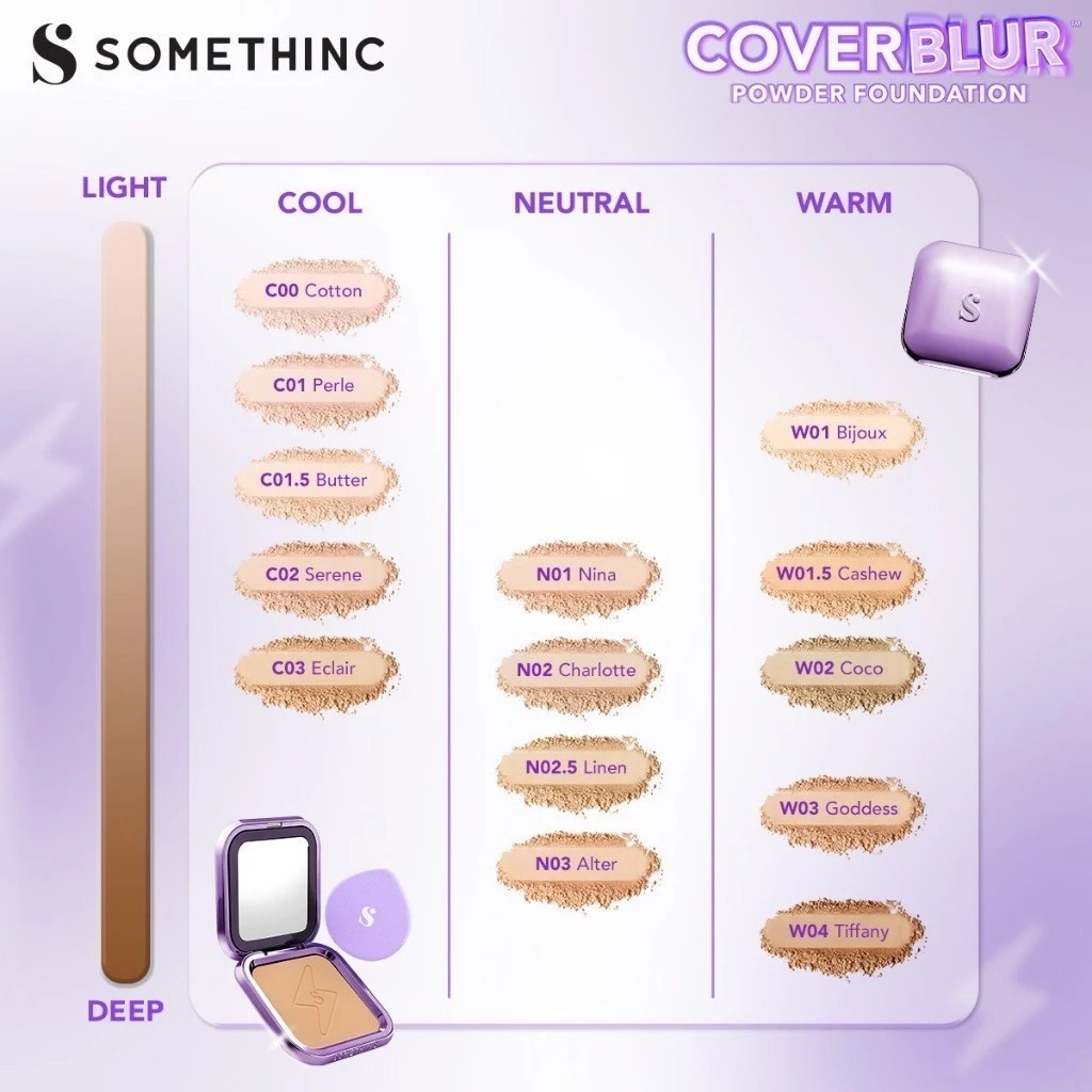 Somethinc Copy Paste Coverblur Powder Foundation 12gr - C01.5 Butter Somethinc Copy Paste Coverblur Powder Foundation 12gr - C01.5 Butter