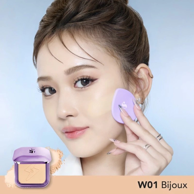 Somethinc Copy Paste Coverblur Powder Foundation 12gr - W01 Bijoux