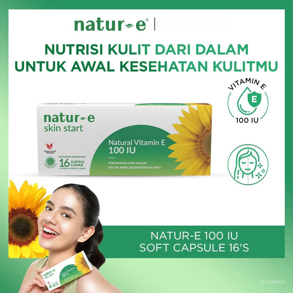 Natur-E Skin Start Natural Vitamin E 100 IU Supplement Soft Capsule 16s - Vitamin E Suplemen Kesehatan