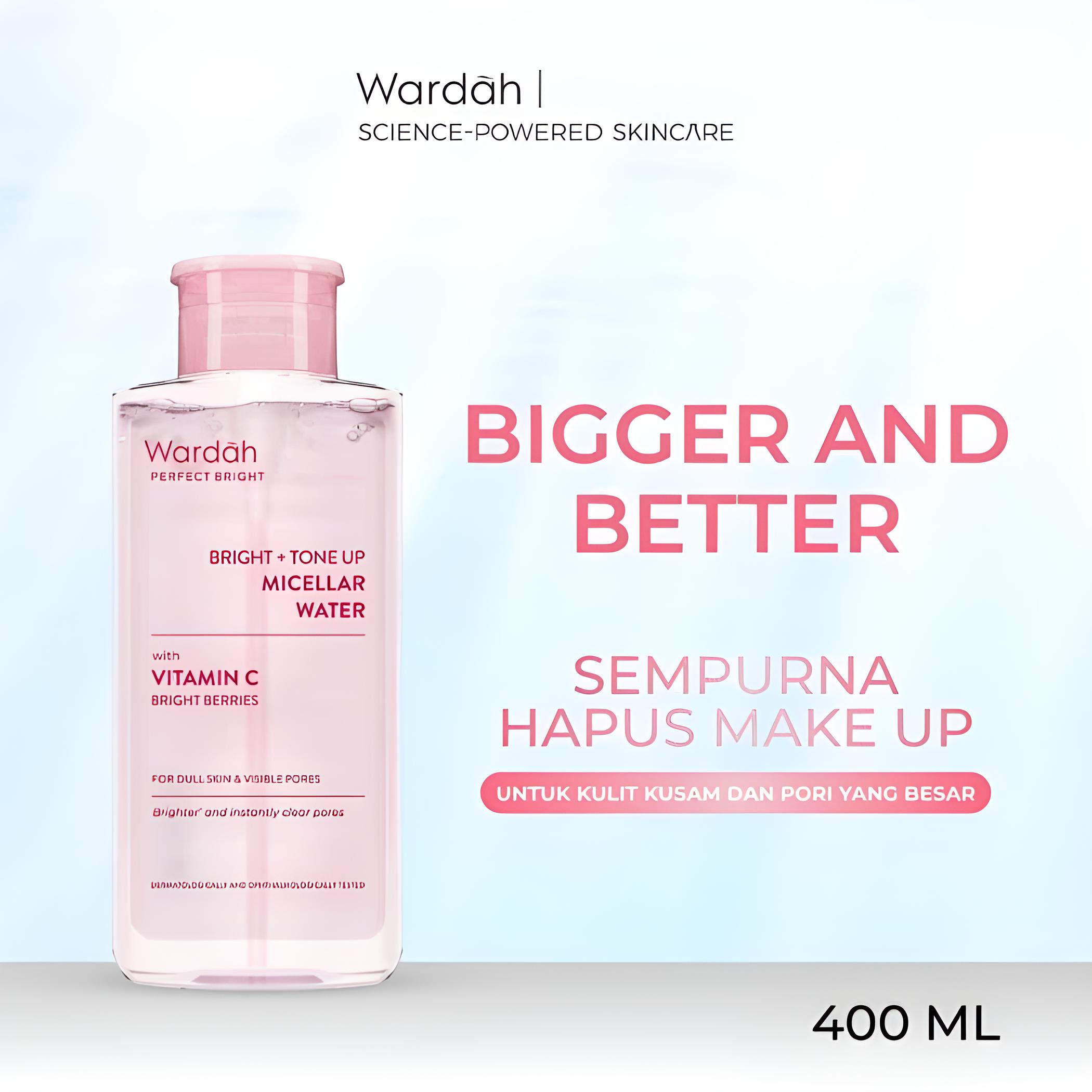 Wardah Perfect Bright + Tone Up Micellar Water 400ml