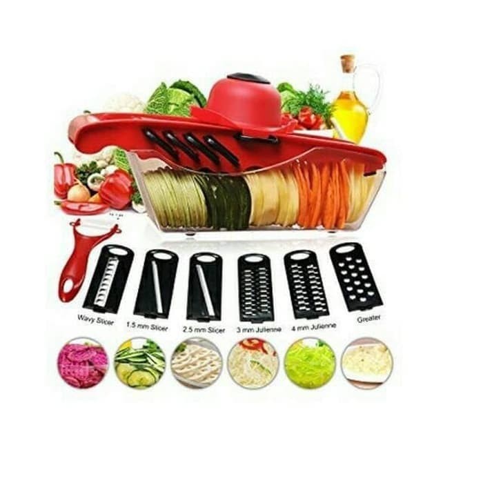 Mandoline Slicer Vegetable Cutter 7in1 - Parutan Serbaguna Mandoline Slicer Vegetable Cutter 7in1 - Parutan Serbaguna