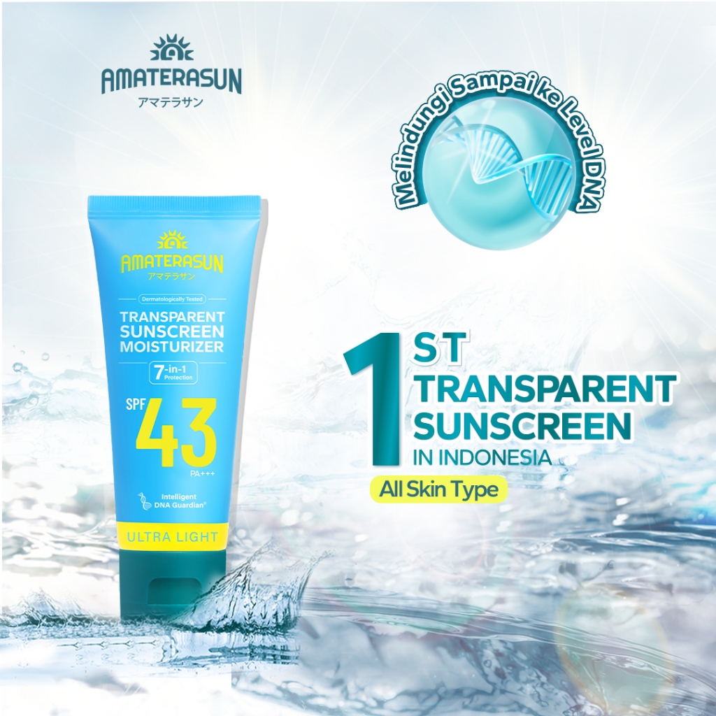 Amaterasun UV Transparent Sunscreen Moisturizer SPF43 PA+++ 50gr