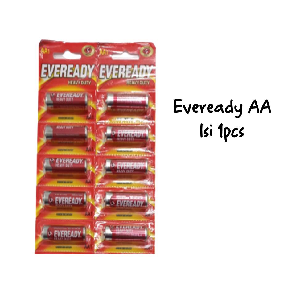 (Isi 1) Eveready Baterai AA Single Pack - Heavy Duty (Merah)  (Isi 1) Eveready Baterai AA Single Pack - Heavy Duty (Merah)